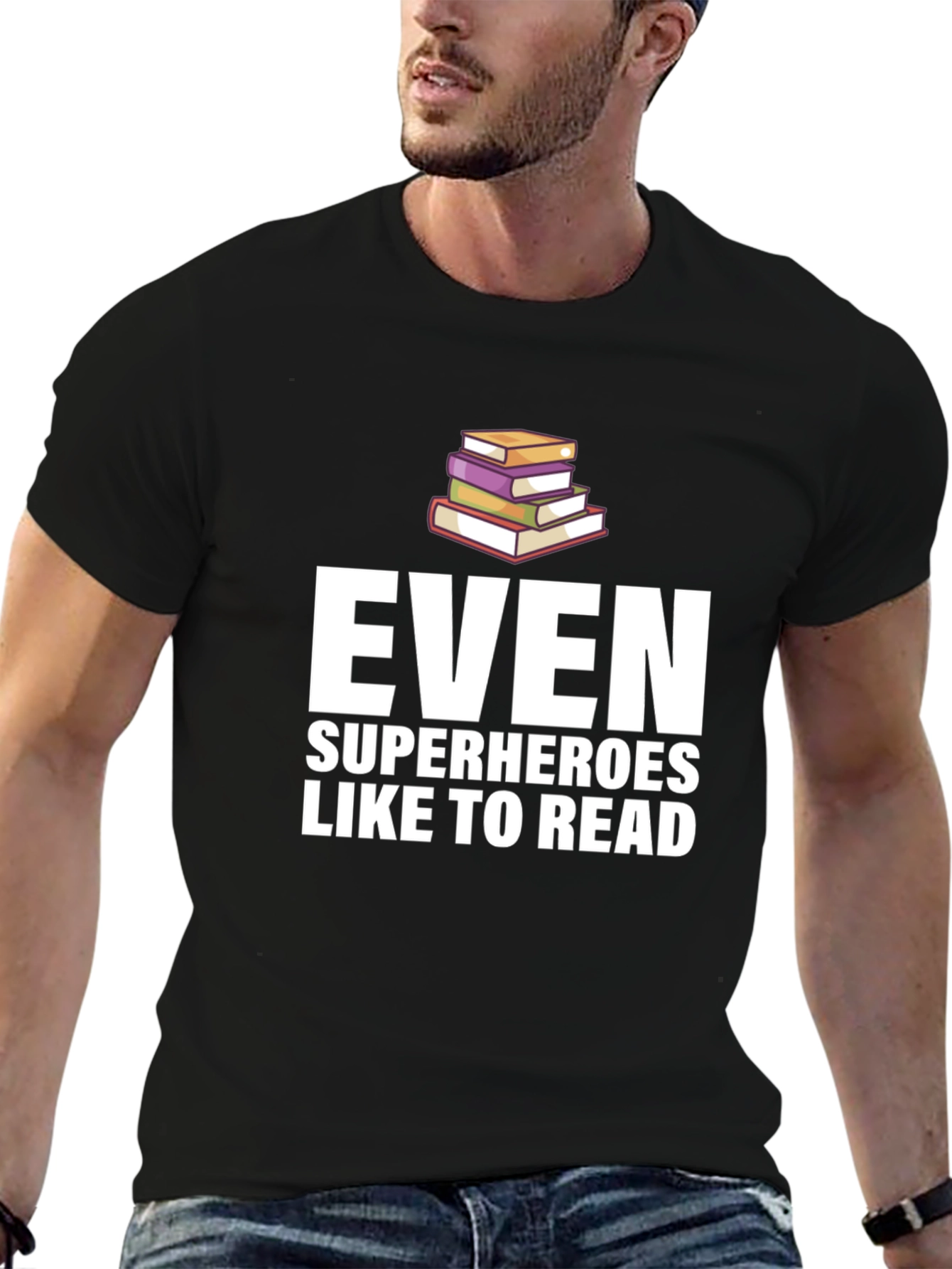 Even Superheroes Like To Read - Graphic Tee