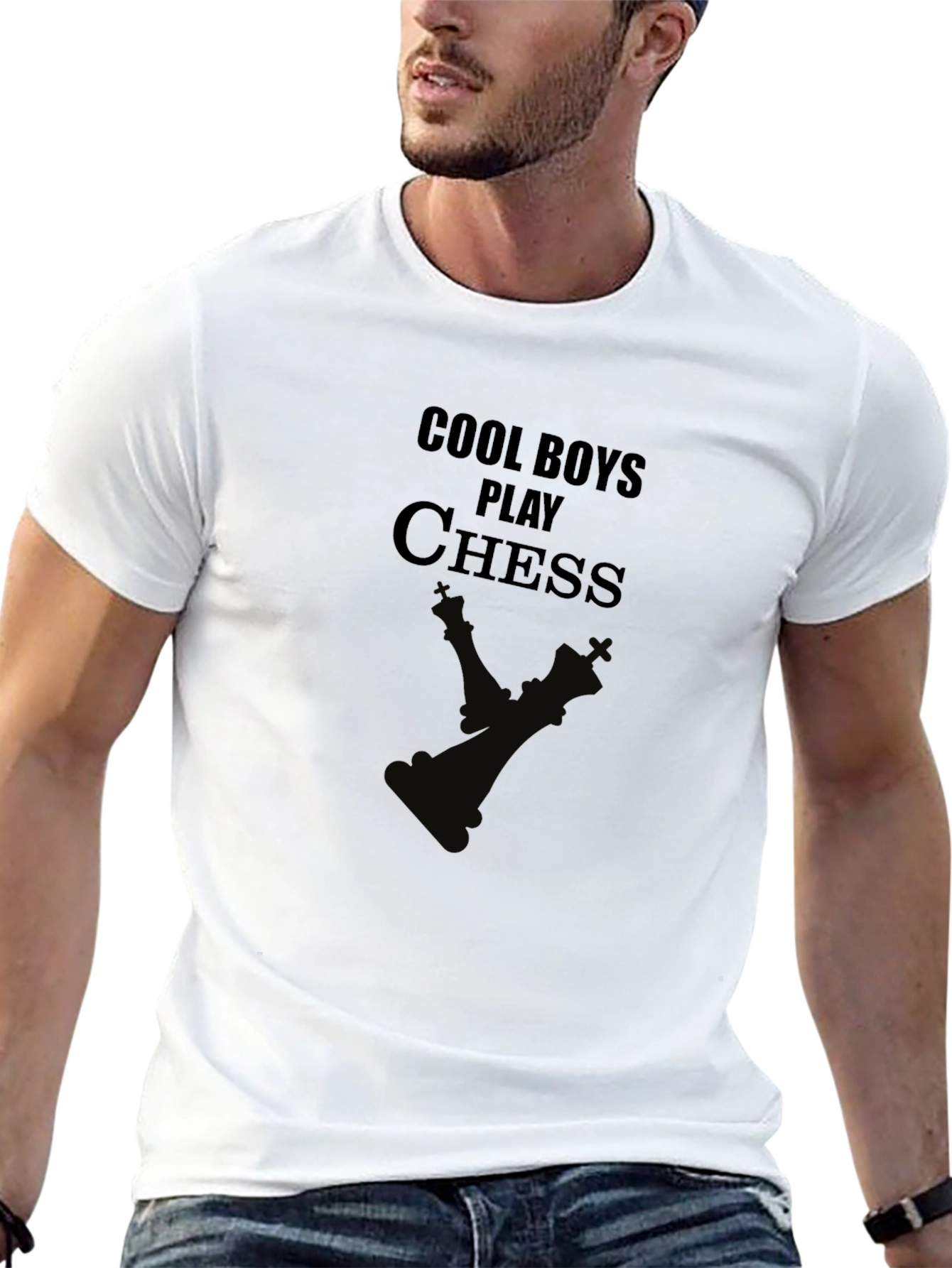 Cool Boys Play Chess Graphic T-Shirt