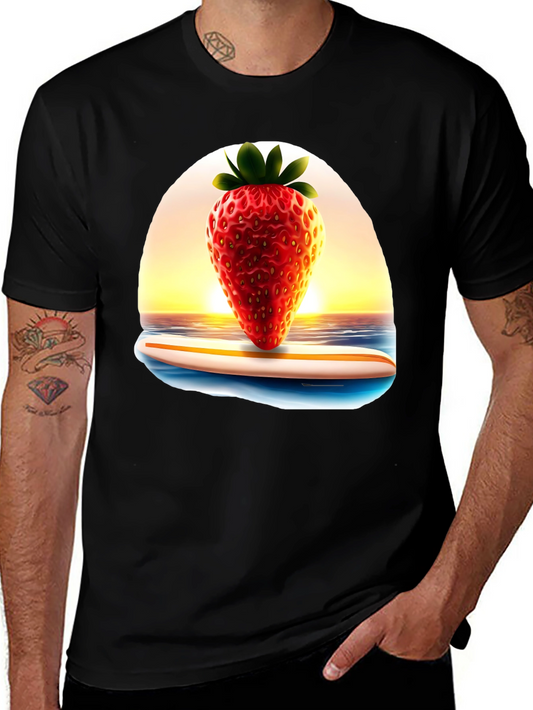 Strawberry Surf Tee - Summer Vibes T-Shirt
