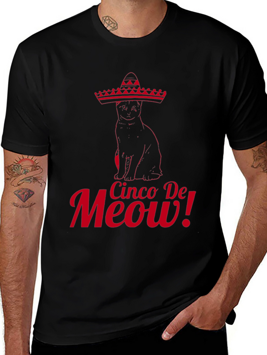 Cinco De Meow! Cat Graphic T-Shirt