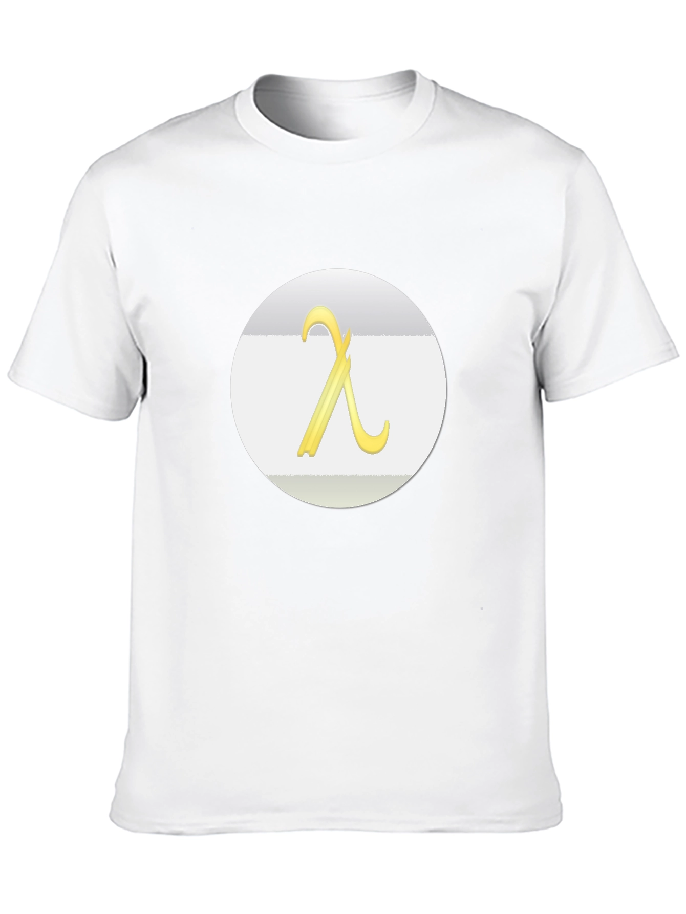 Lambda Symbol Graphic Tee - Modern Casual T-Shirt