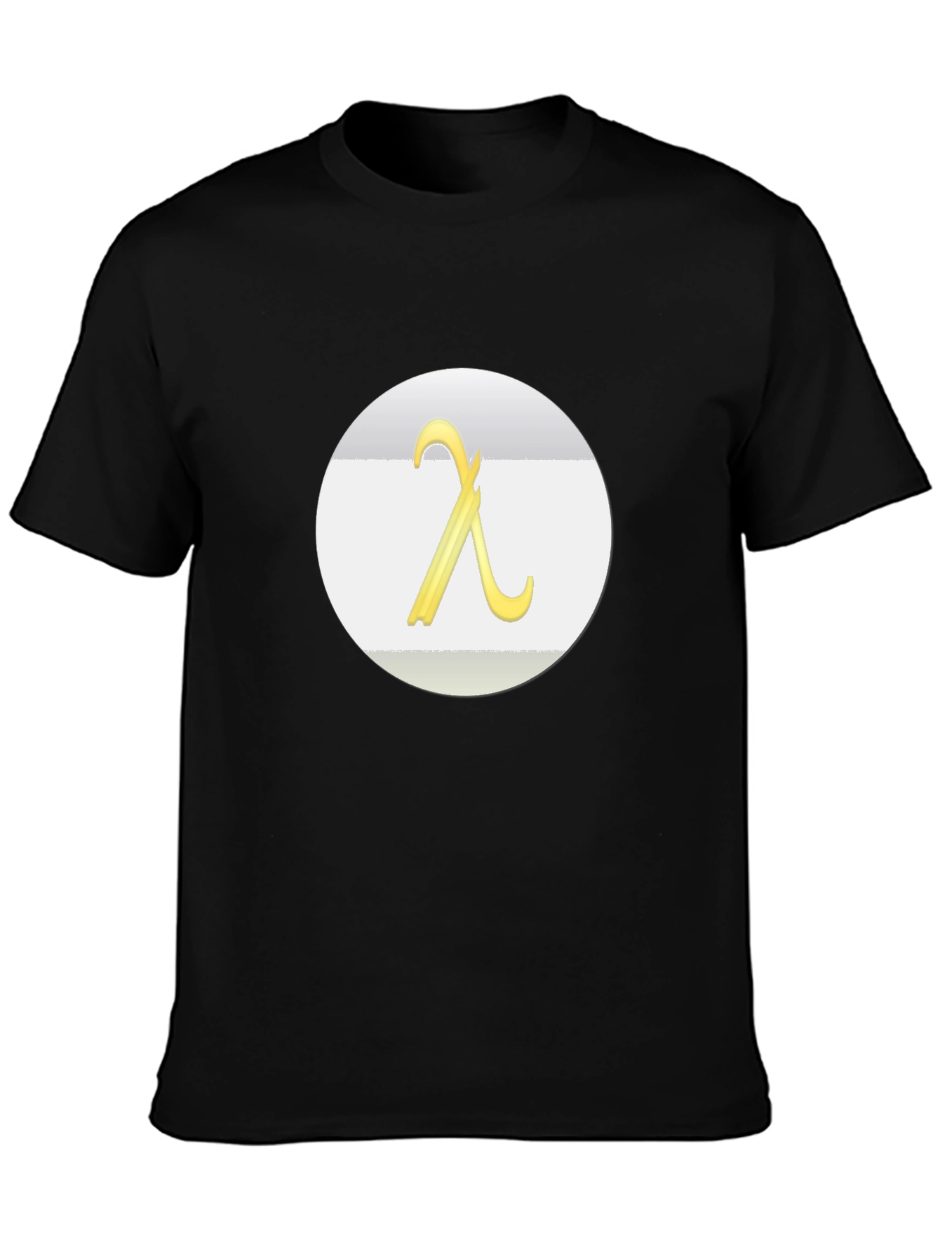 Lambda Symbol Graphic Tee - Modern Casual T-Shirt
