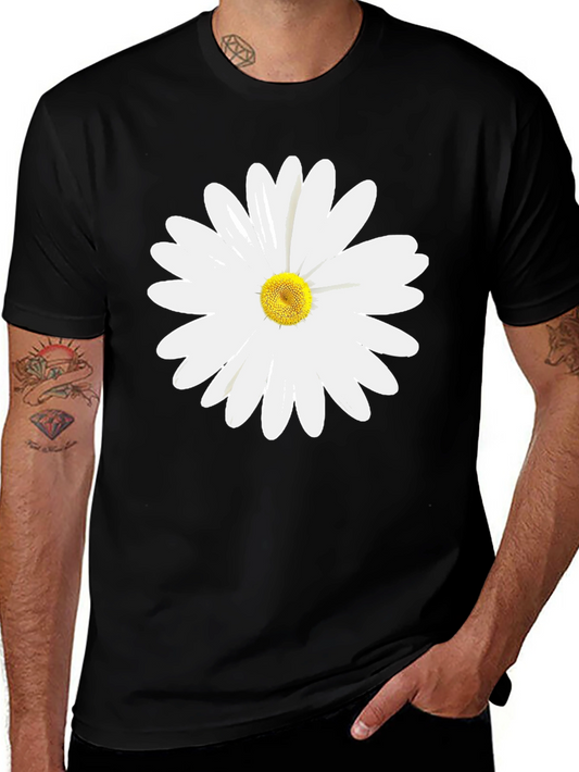 Daisy Graphic Print Black T-Shirt