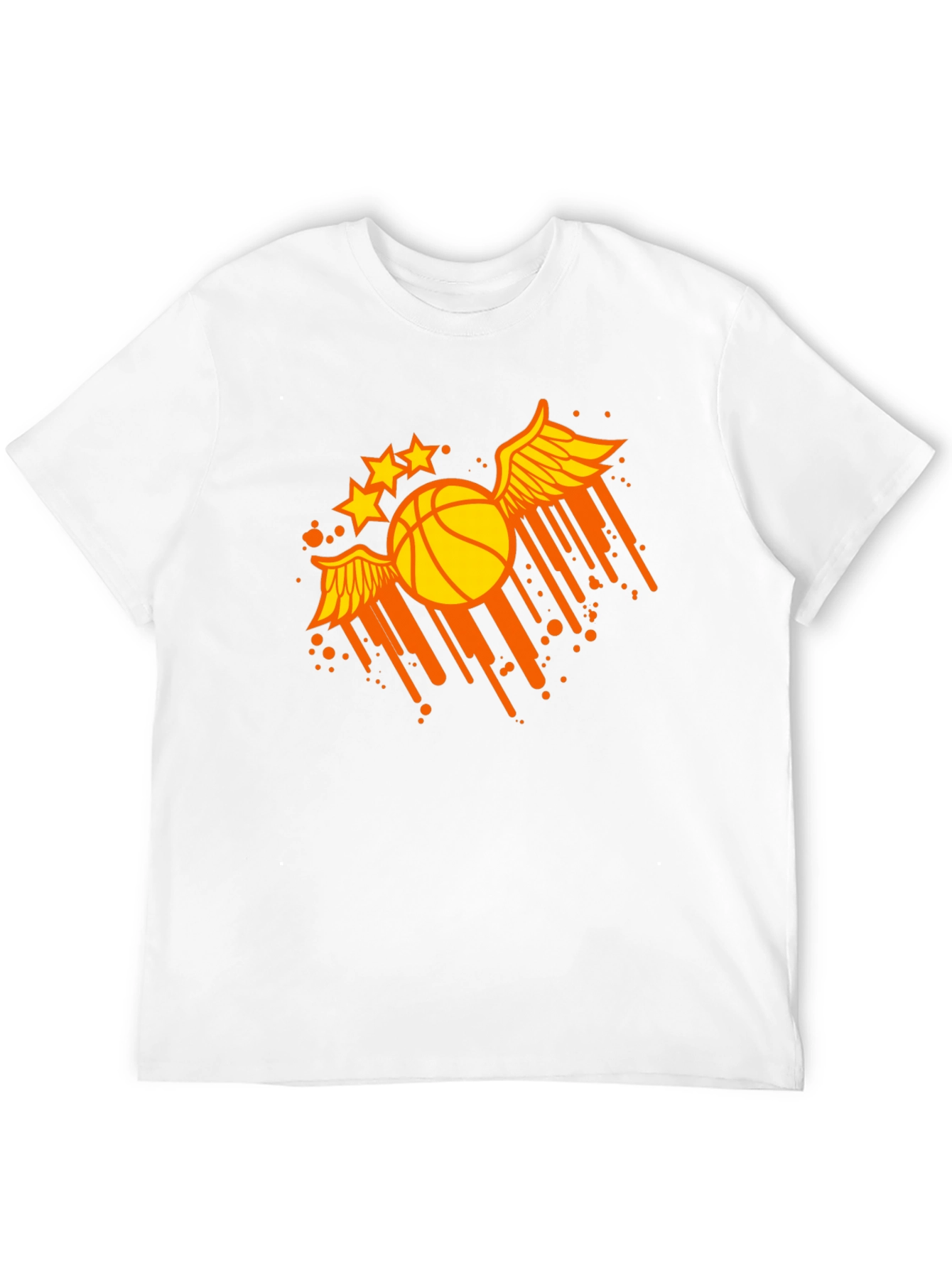 Winged Basketball Graphic Tee - Sporty & Stylish