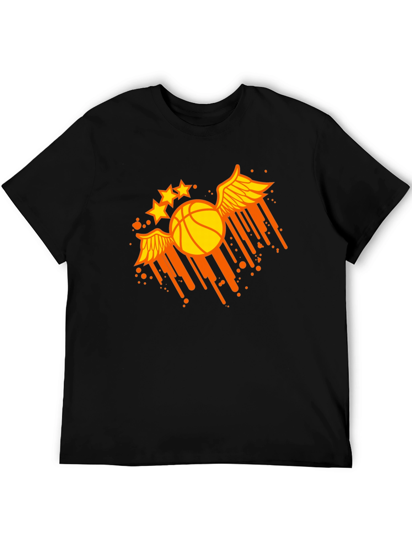 Winged Basketball Graphic Tee - Sporty & Stylish