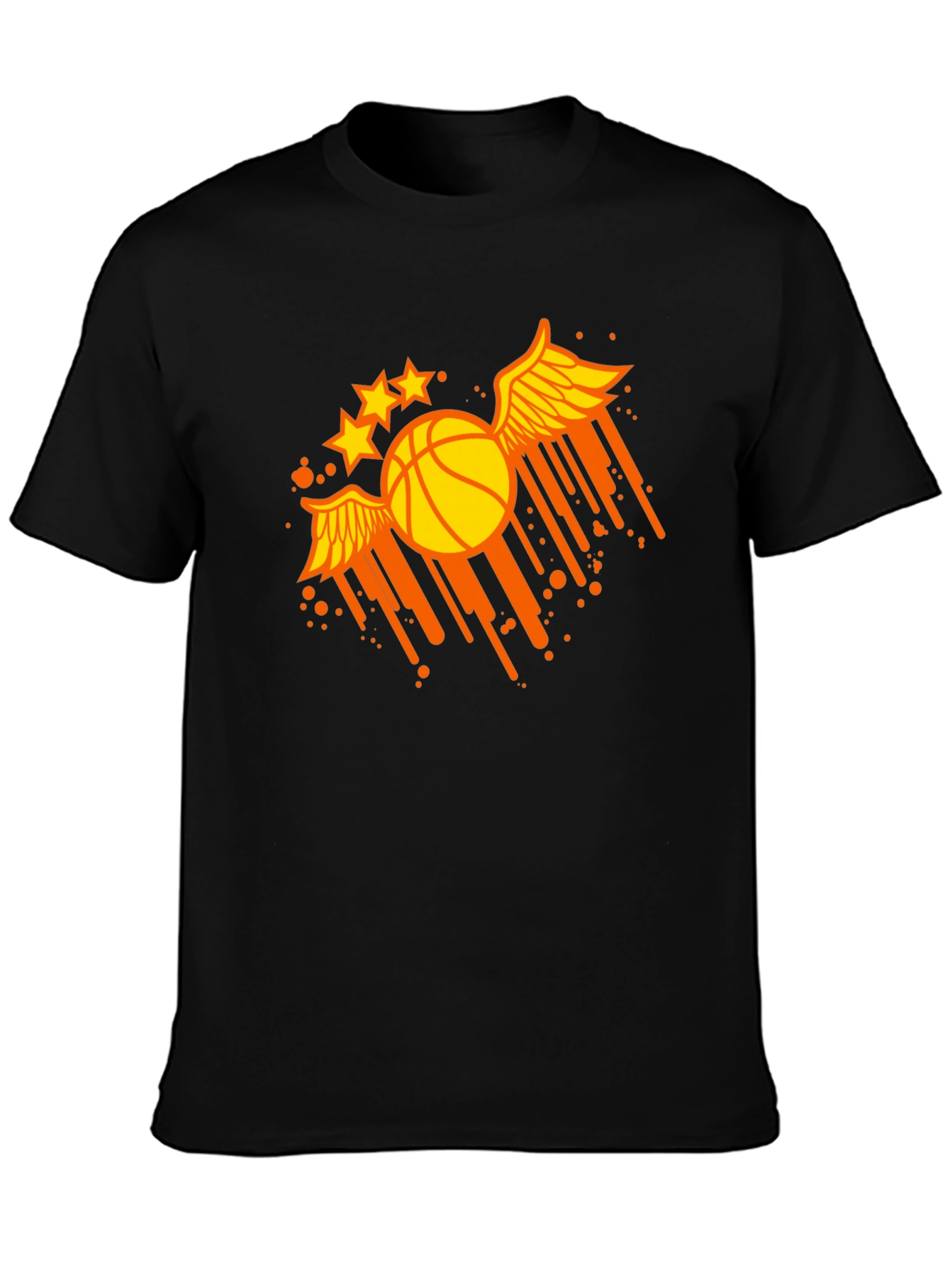 Winged Basketball Graphic Tee - Sporty & Stylish