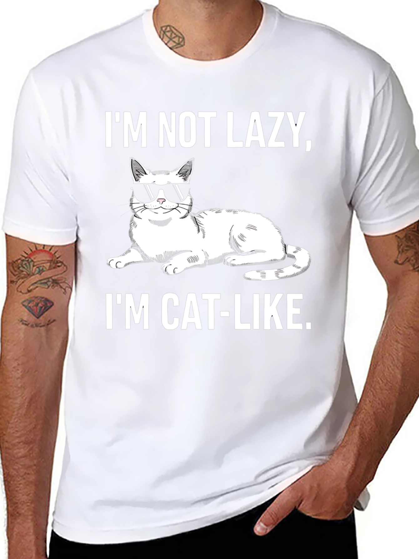 Funny Cat-Like T-Shirt: Im Not Lazy
