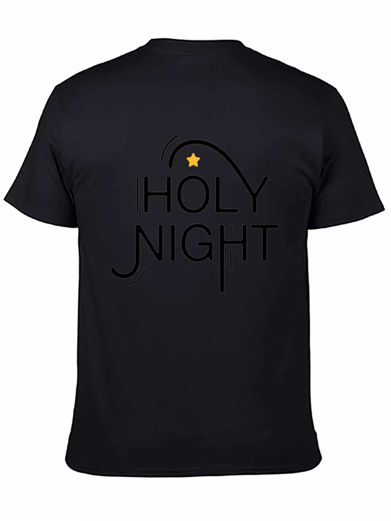 Holy Night Graphic Tee - Black Cotton T-Shirt