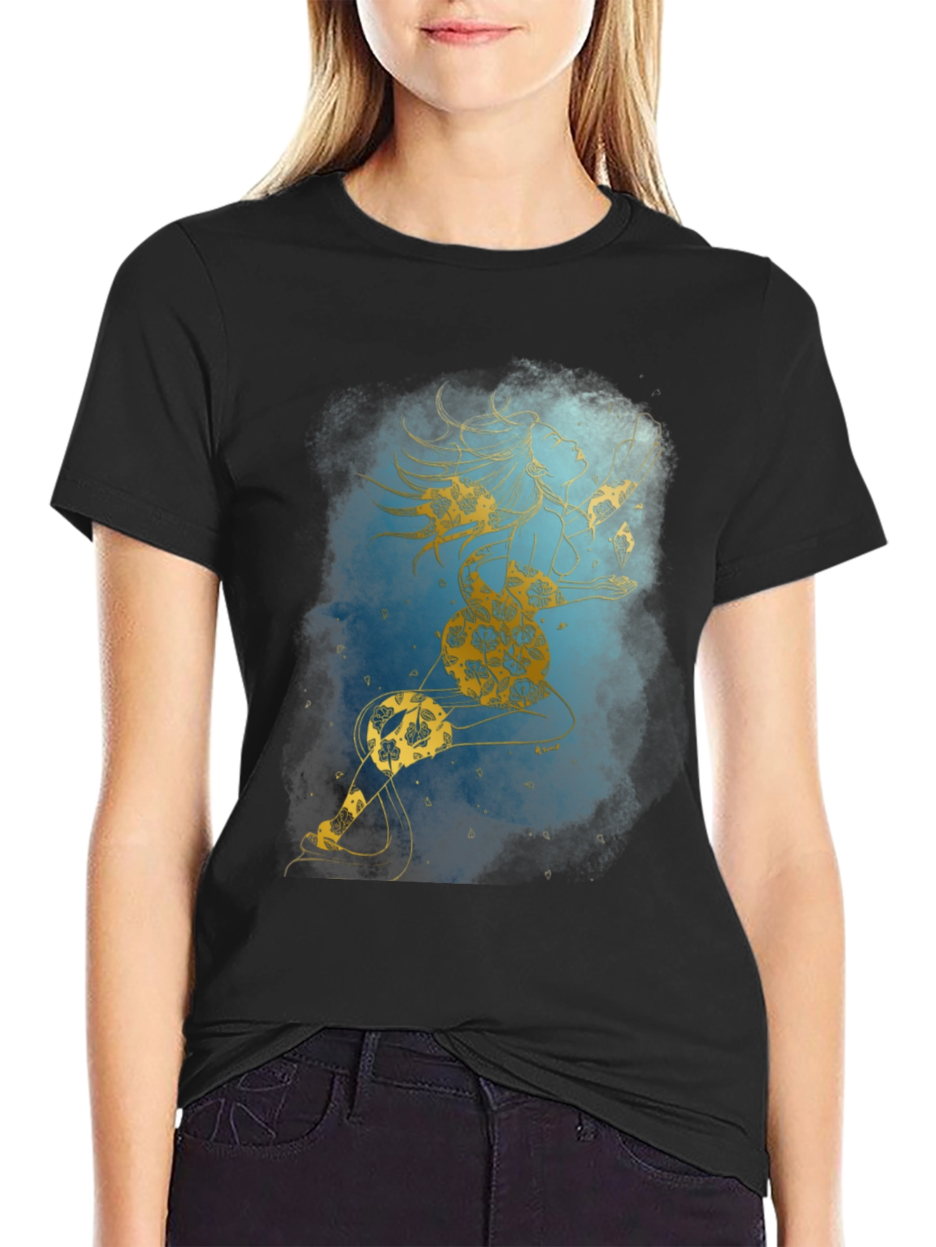 Mystic Woman Graphic T-Shirt - Modern Art Tee