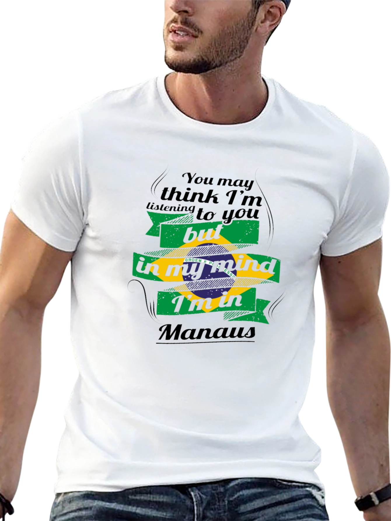 Manaus Mind T-Shirt - Brazil Flag Design