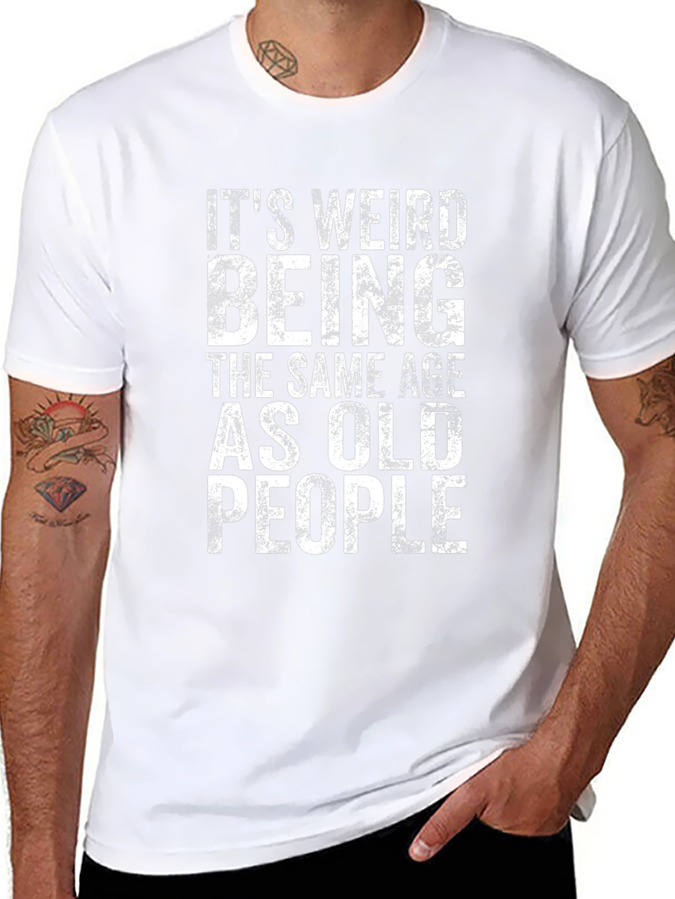 Funny Its Weird Being Old People Graphic T-Shirt