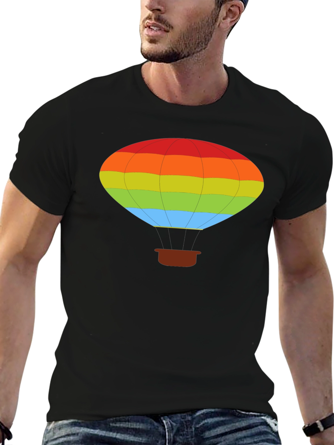 Rainbow Hot Air Balloon T-Shirt