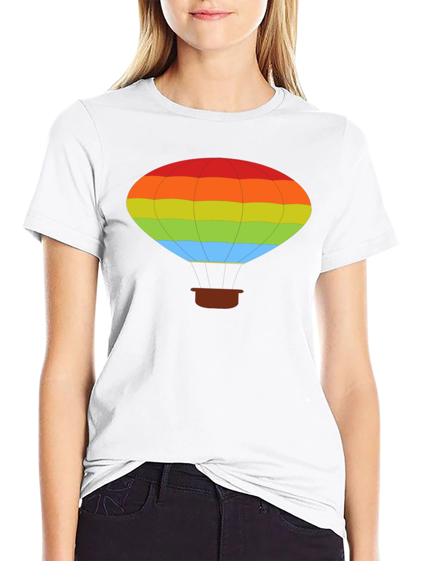 Rainbow Hot Air Balloon T-Shirt