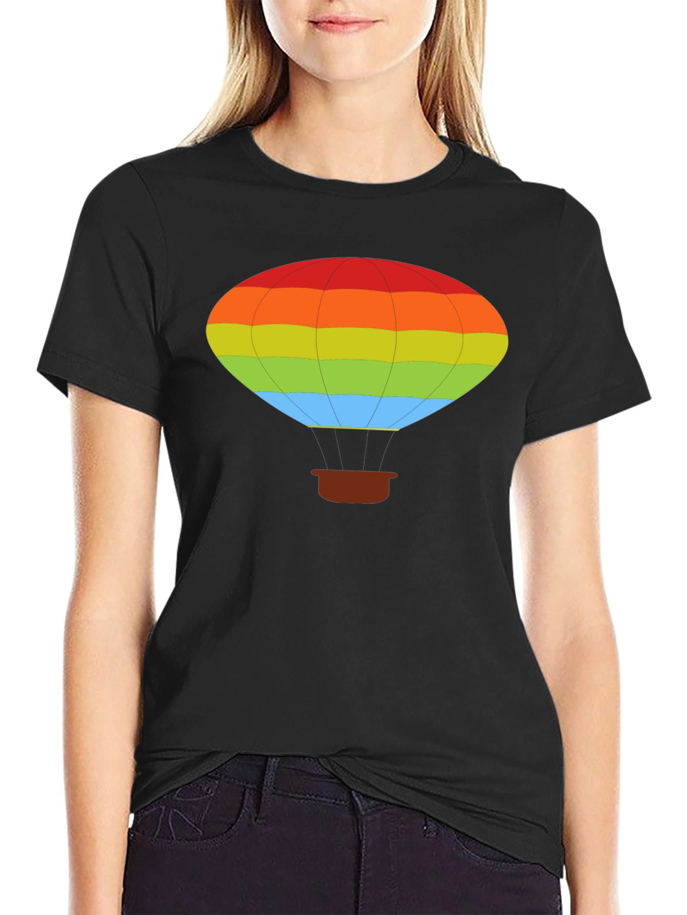 Rainbow Hot Air Balloon T-Shirt