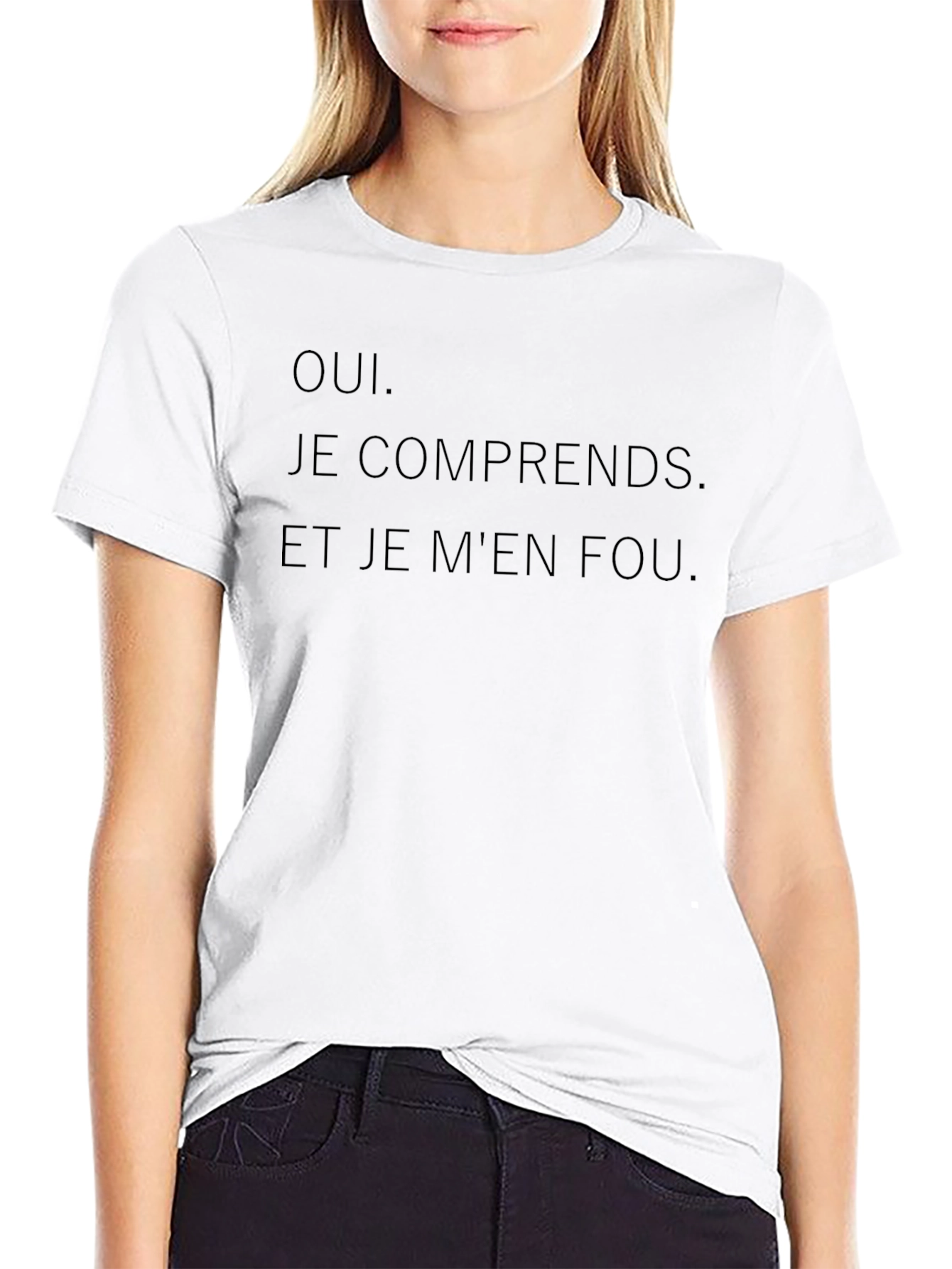 Oui Je Comprends Mens Black T-Shirt