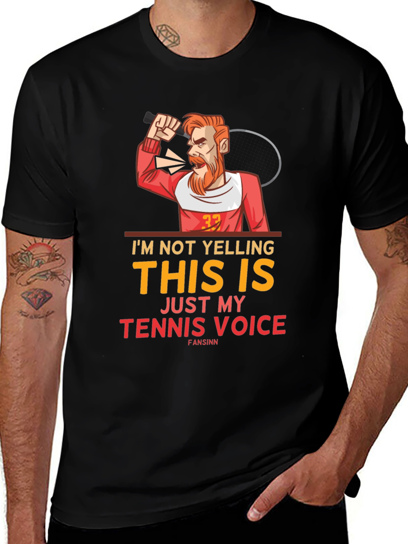 Funny Tennis Voice Graphic Tee