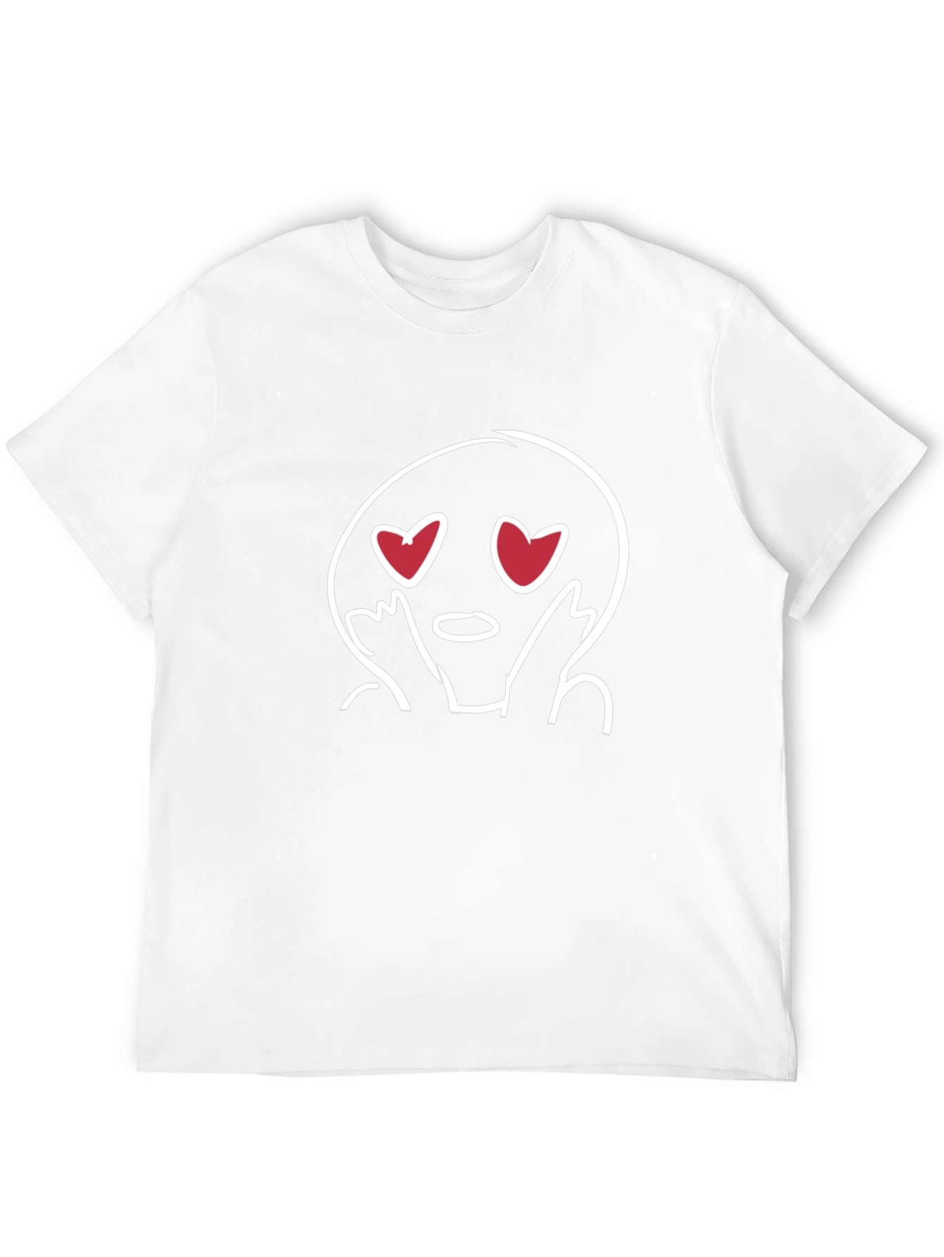 Emoji Heart Eyes Graphic Black T-Shirt