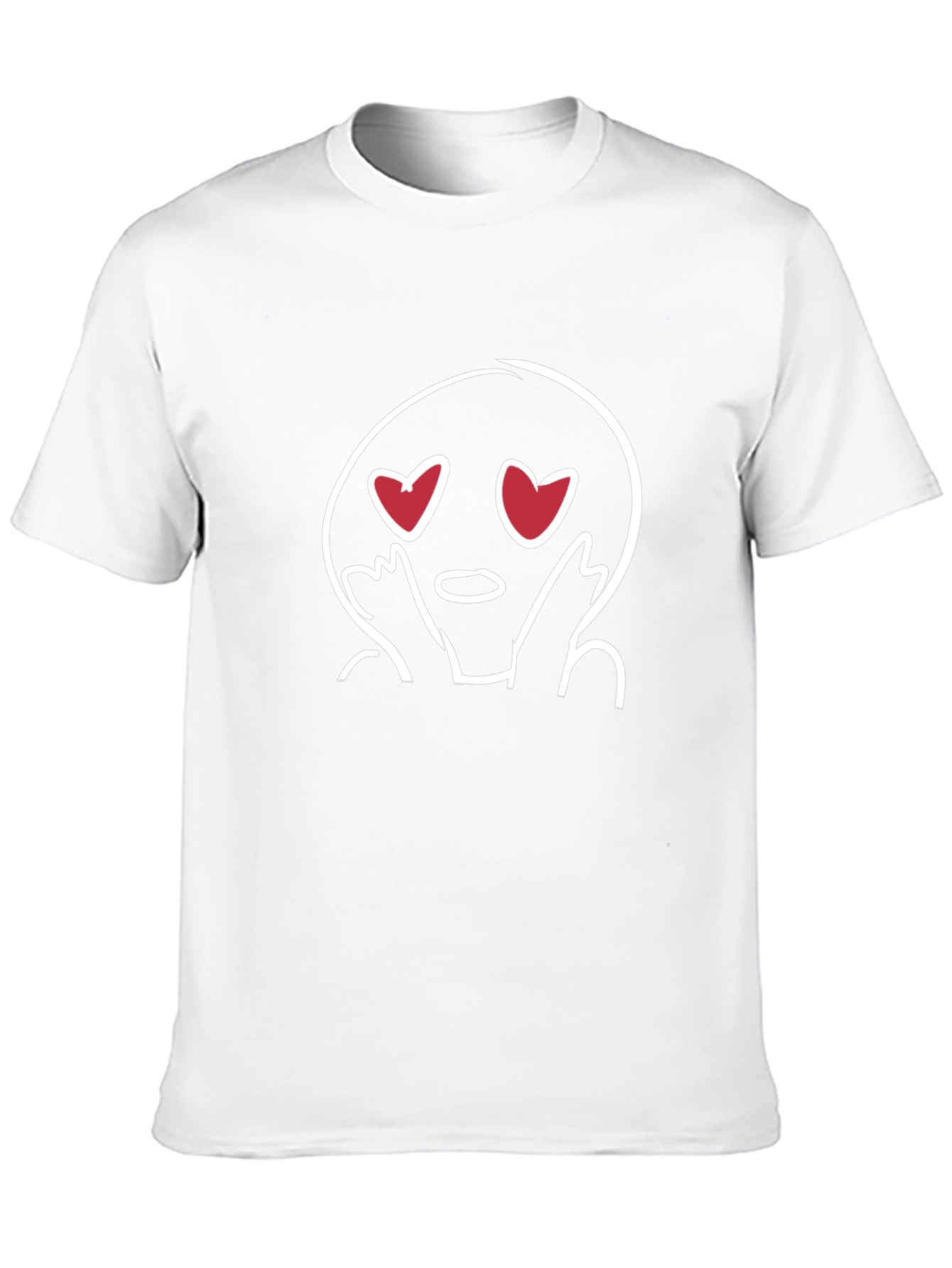 Emoji Heart Eyes Graphic Black T-Shirt
