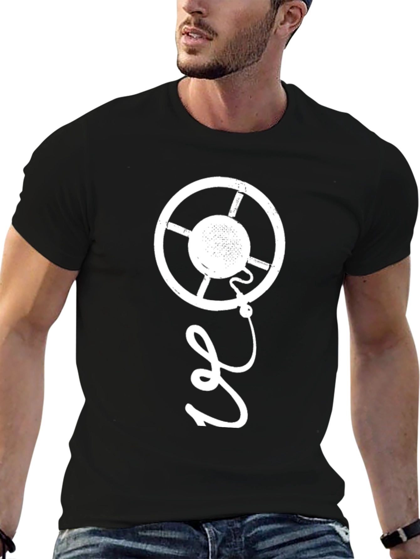 Retro Reel-to-Reel Tape Recorder Graphic T-Shirt