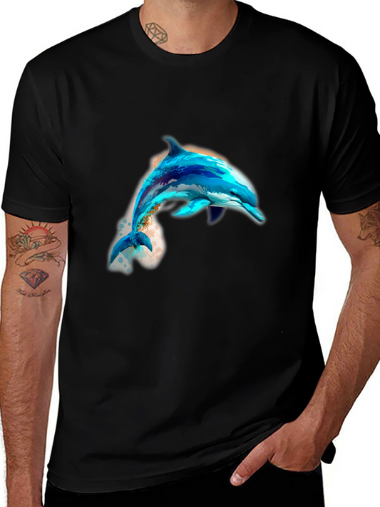 Dolphin Graphic Black T-Shirt