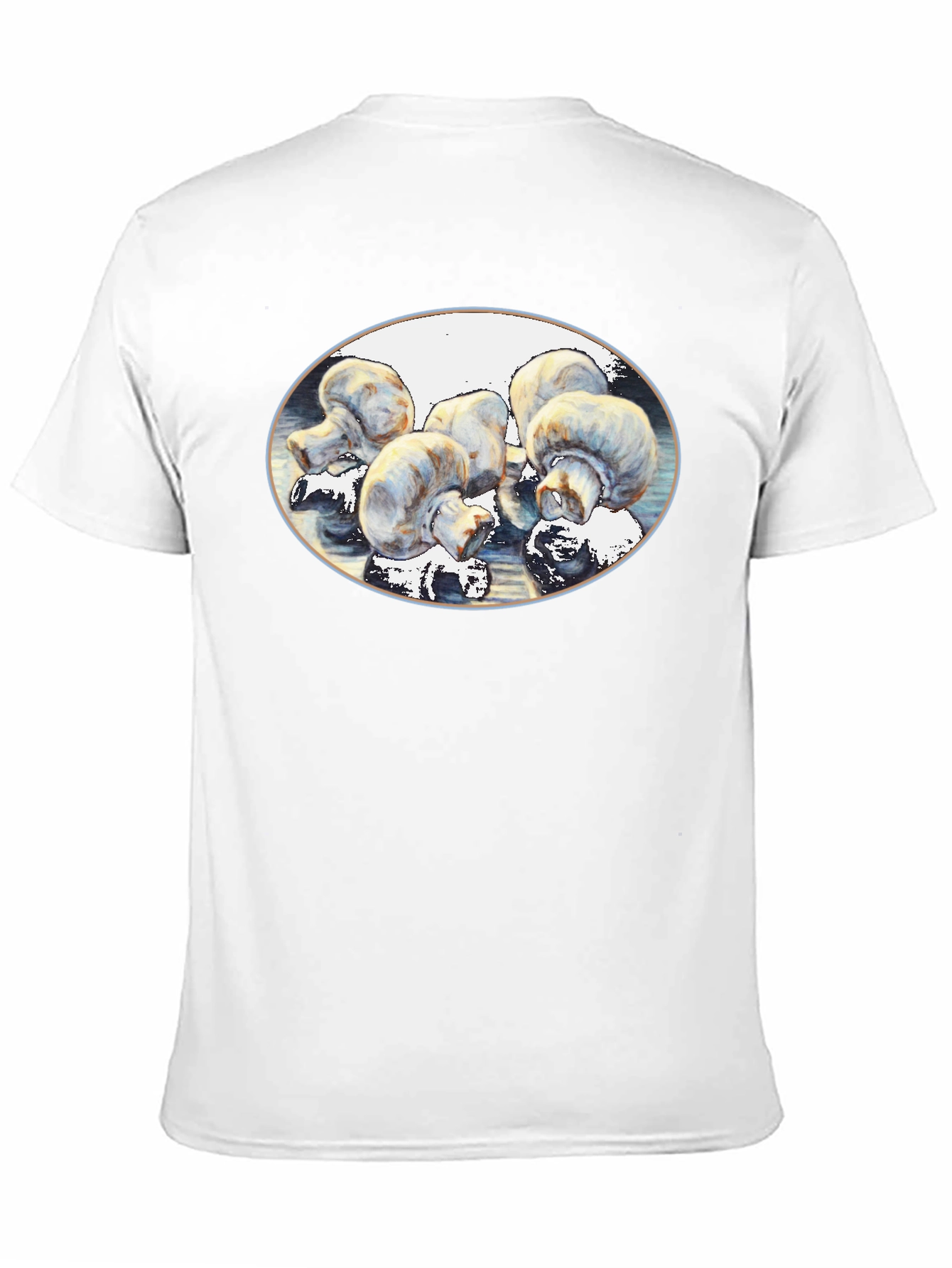 Mushroom Art Black T-Shirt