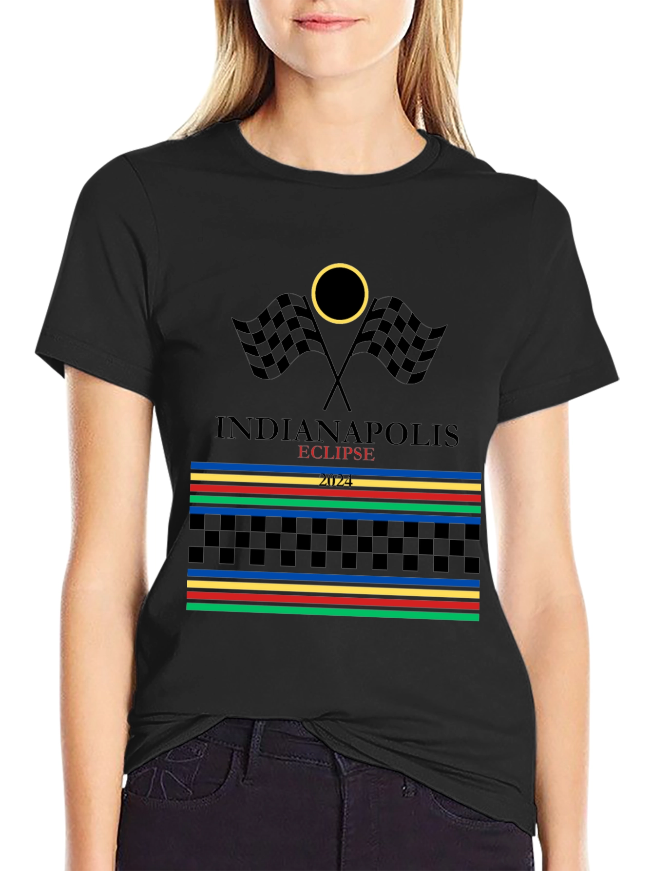 Indianapolis Eclipse 2024 Graphic T-Shirt