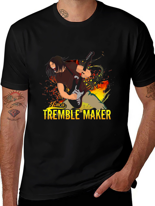Tremble Maker Graphic Tee - Black Cotton T-Shirt