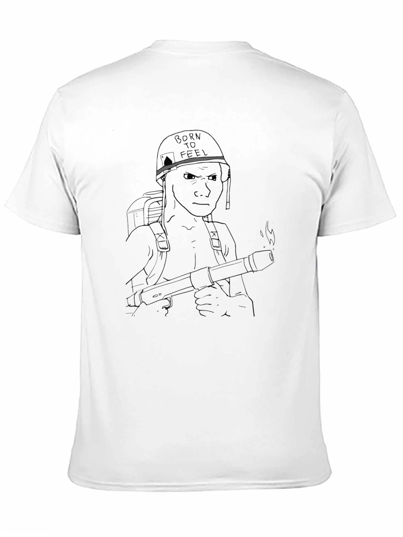 Tactical Soldier Graphic Tee - Black Cotton Casual Wear