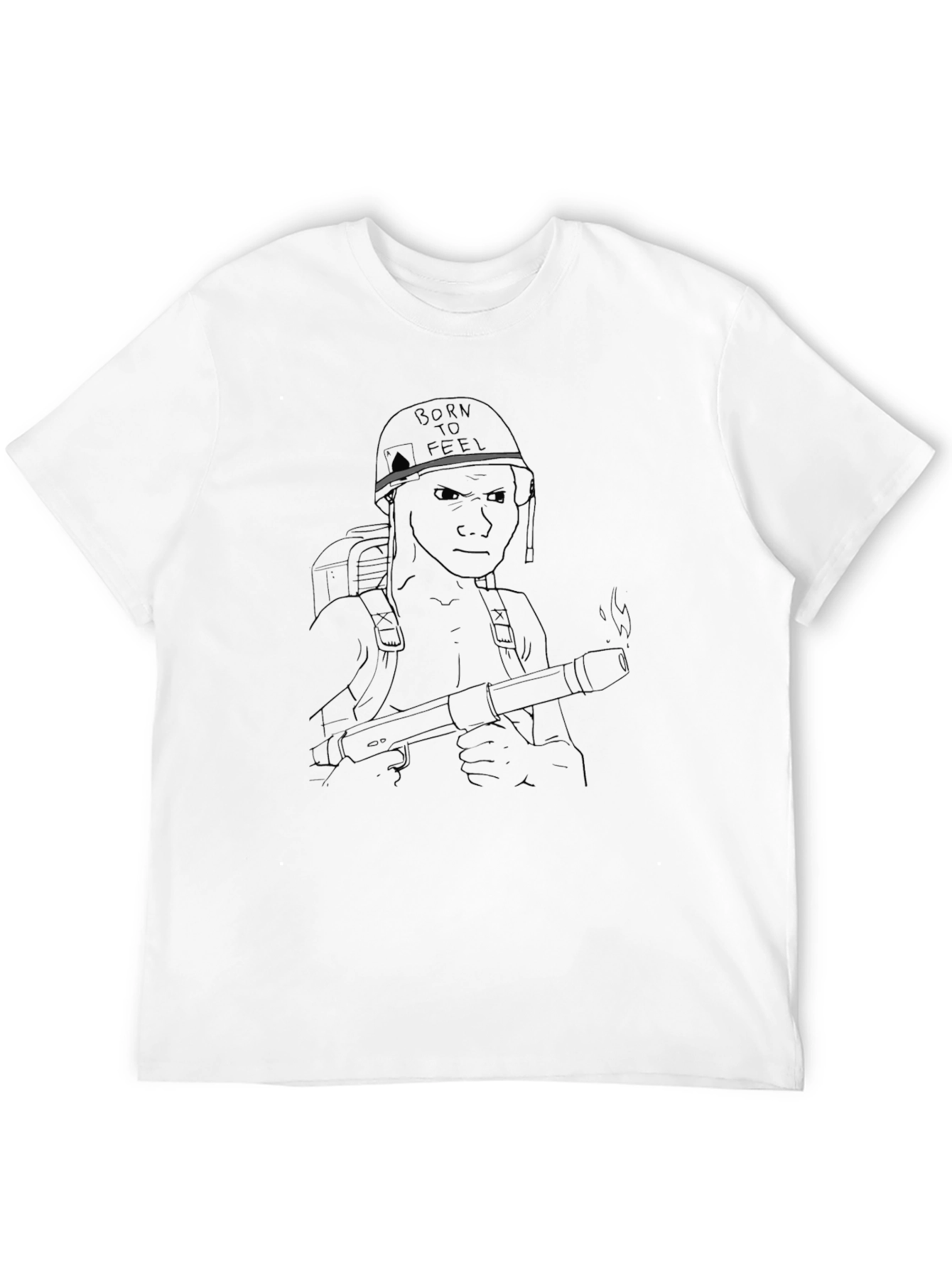 Tactical Soldier Graphic Tee - Black Cotton Casual Wear