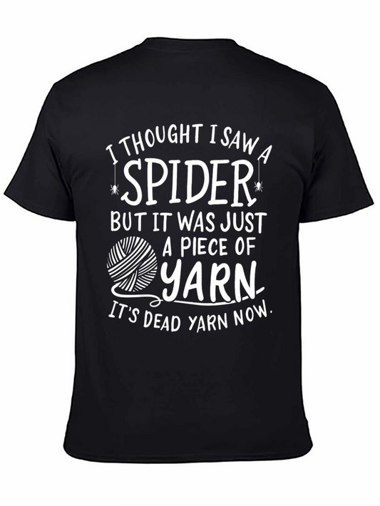 Funny Spider Yarn Graphic T-Shirt