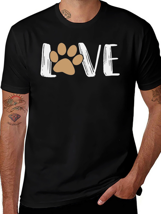 Love Paw Print Graphic T-Shirt