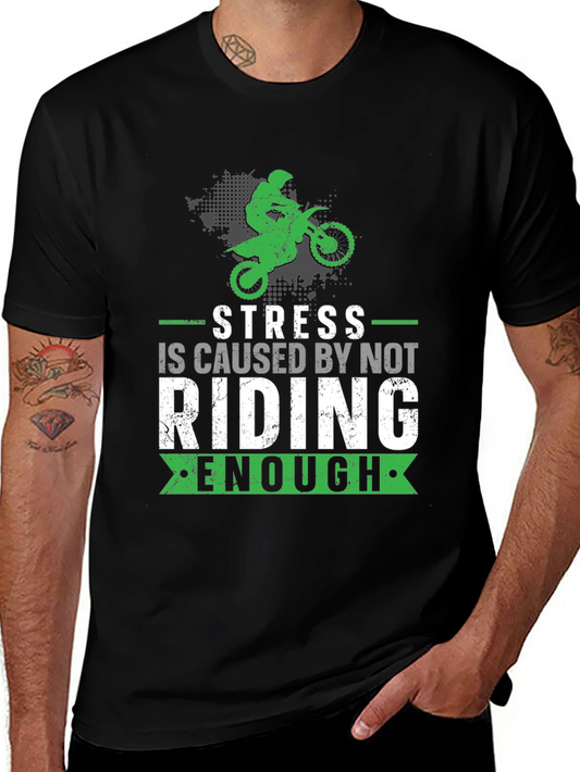 Stress Riding T-Shirt - Motocross Design