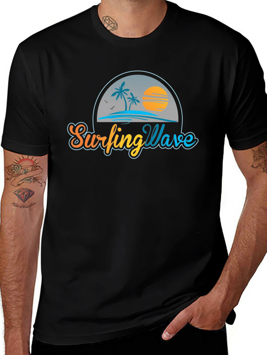 Surfing Wave Graphic Tee - Island Vibes