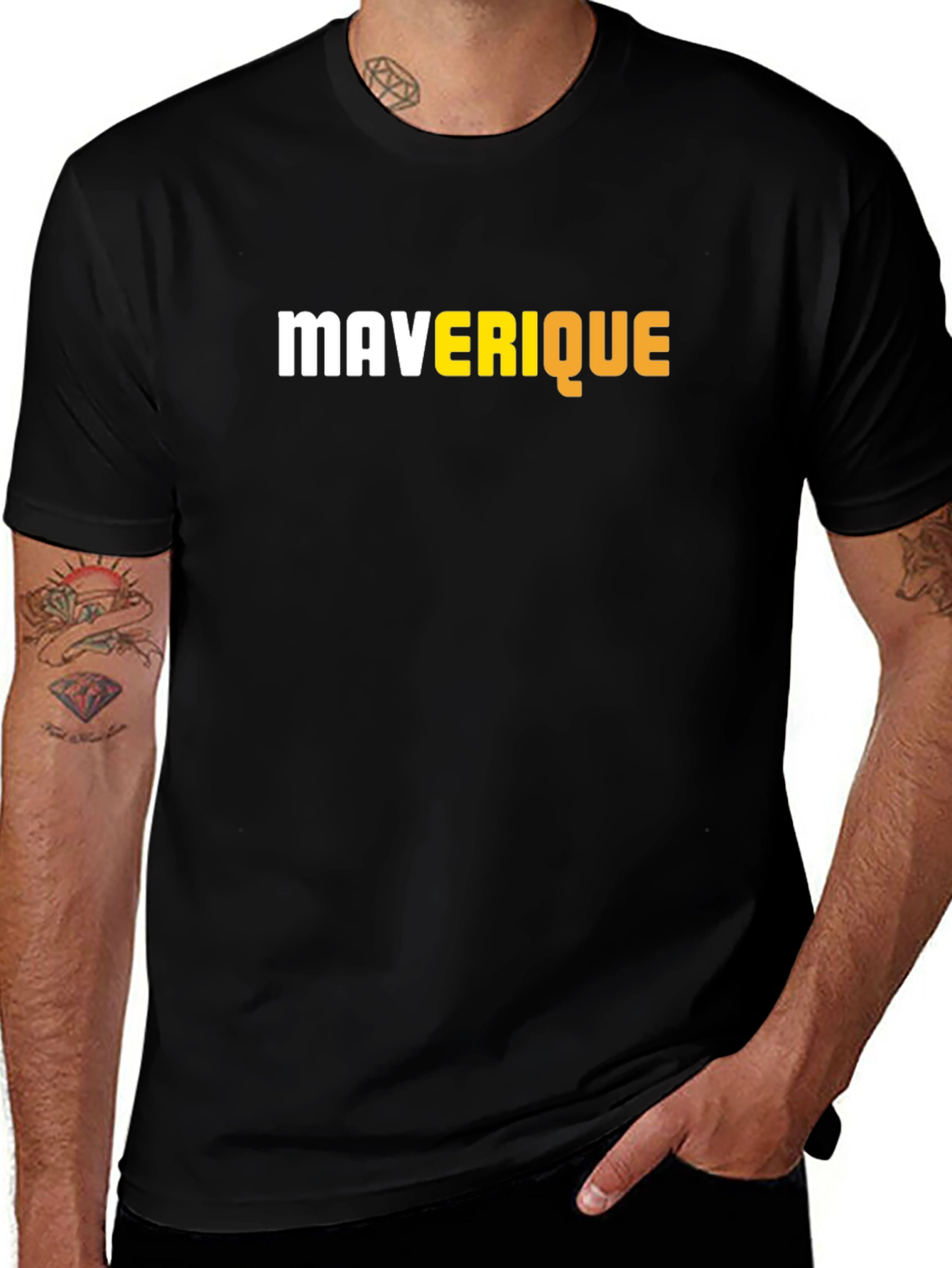 Maverique Graphic Tee - Stylish Black T-Shirt