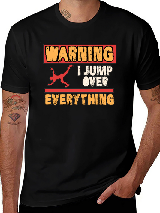 Warning I Jump Over Everything Graphic Tee