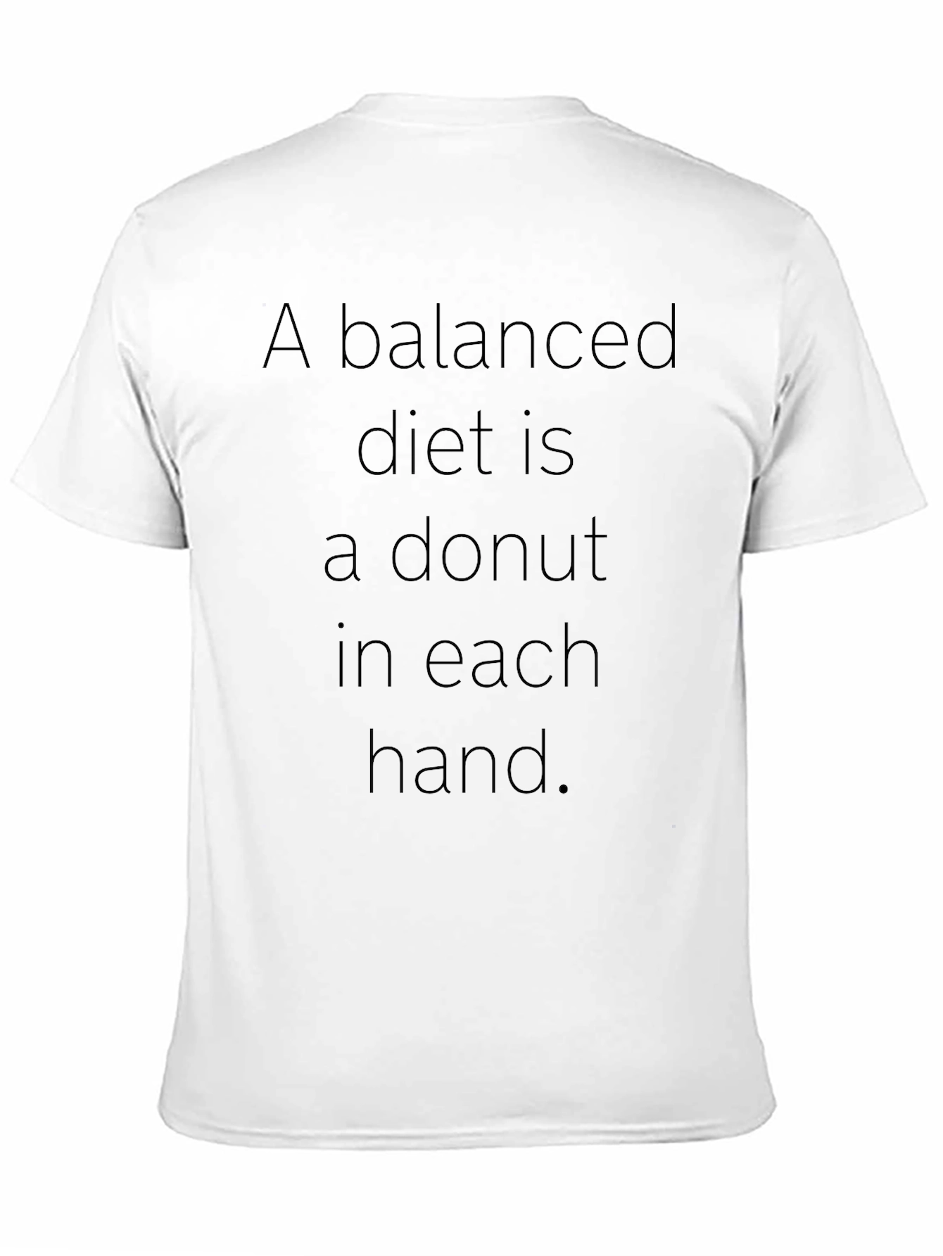 Funny Donut Diet Black T-Shirt