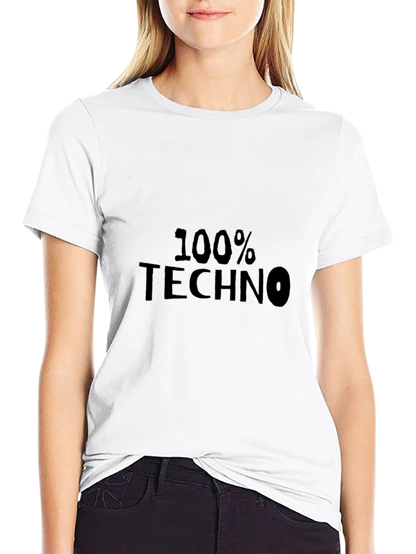 100% Techno Black Graphic Tee