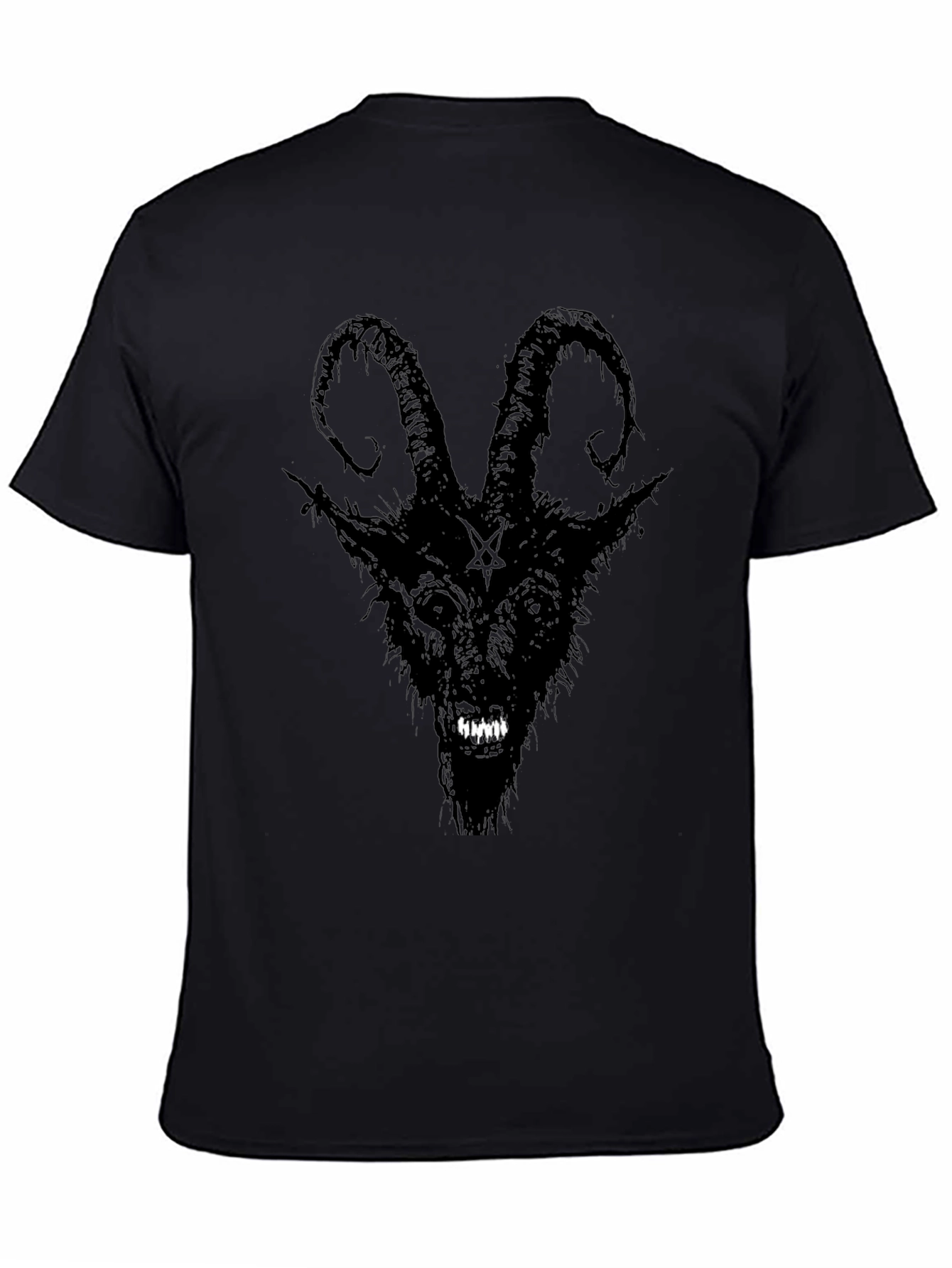Baphomet Graphic Tee - Black Satanic Goat T-Shirt