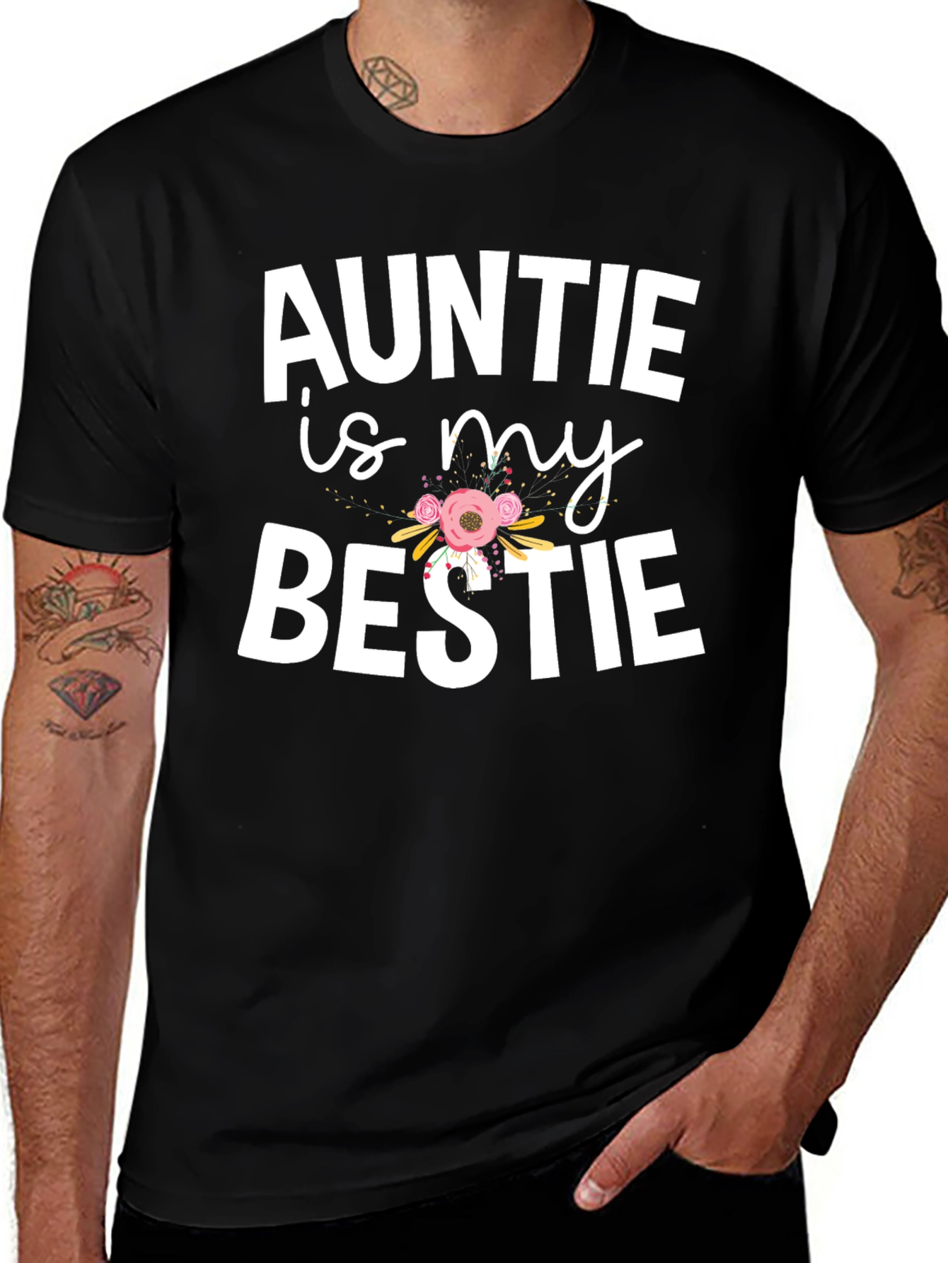 Auntie is My Bestie Graphic T-Shirt
