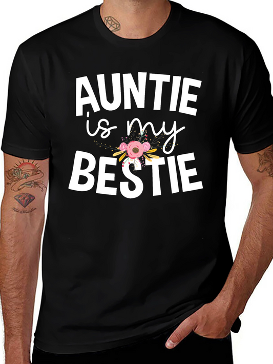 Auntie is My Bestie Graphic T-Shirt
