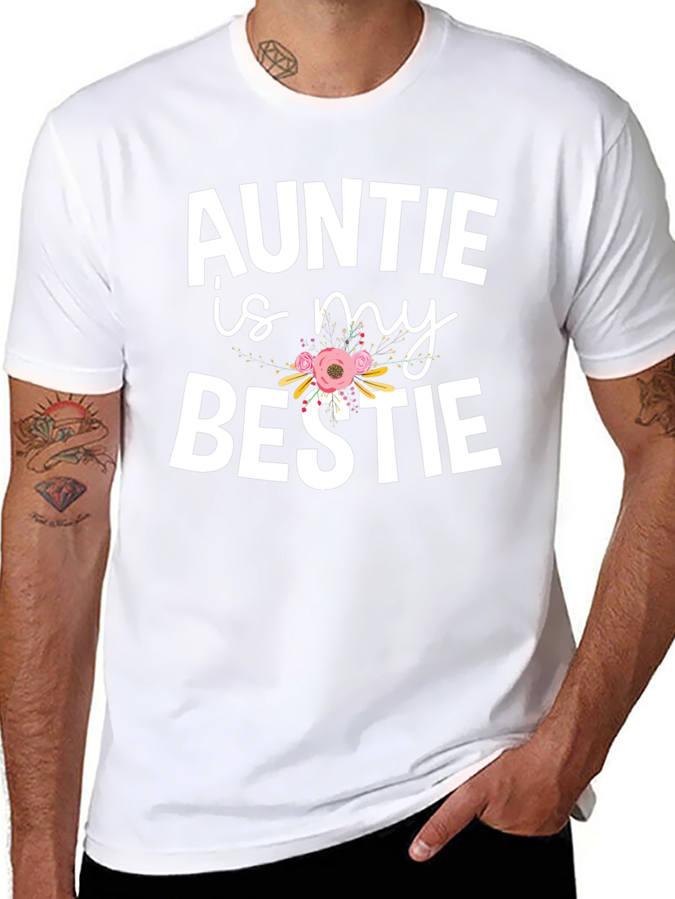 Auntie is My Bestie Graphic T-Shirt