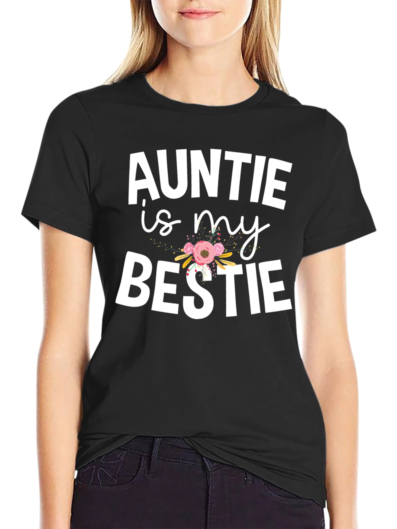 Auntie is My Bestie Graphic T-Shirt