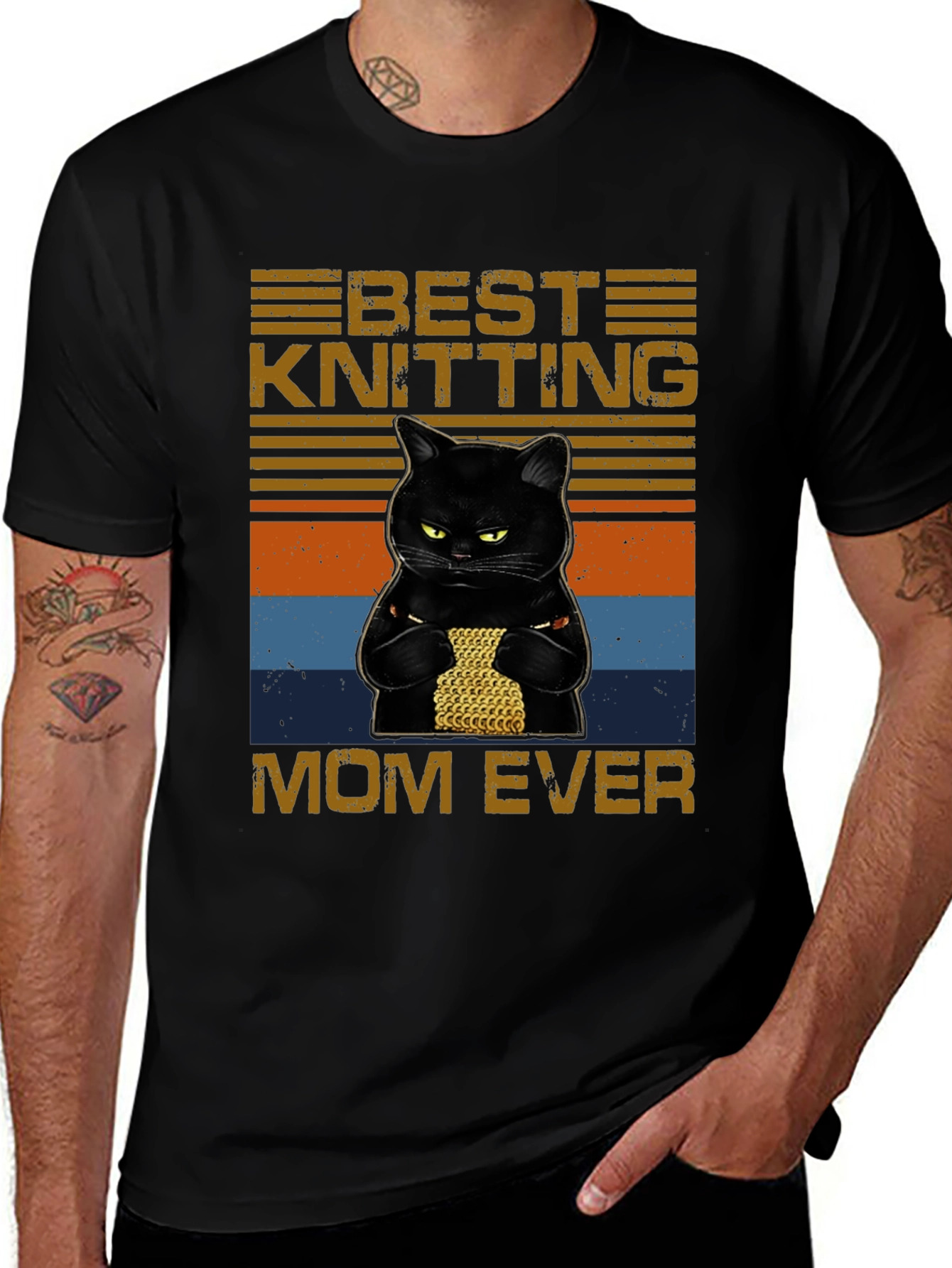 Best Knitting Mom Ever T-Shirt Cat Knit