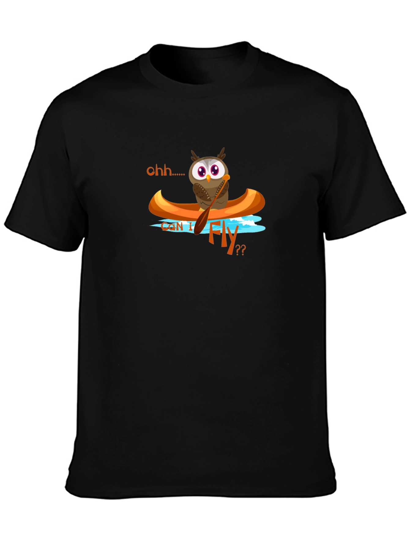Owl in Canoe Graphic T-Shirt