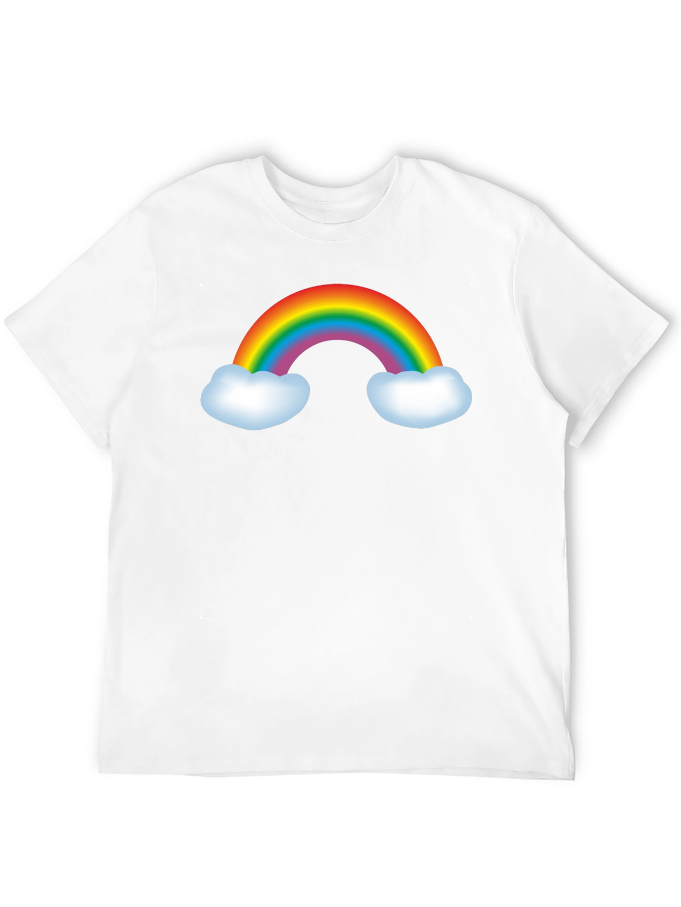 Rainbow Graphic Tee - Black Cotton Blend T-Shirt