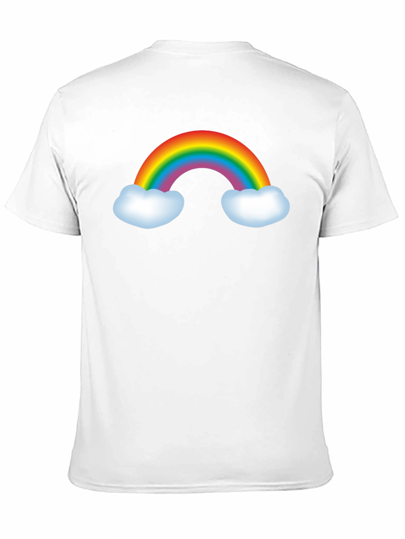 Rainbow Graphic Tee - Black Cotton Blend T-Shirt