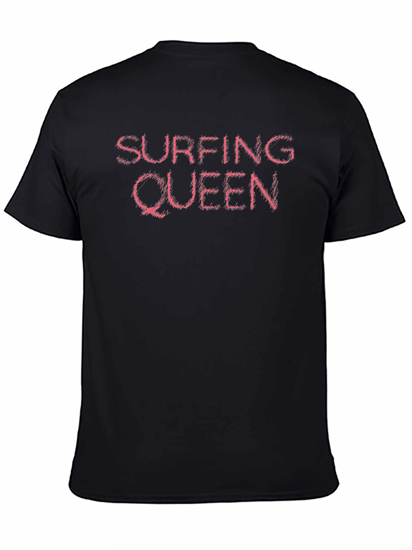 Surfing Queen Black T-Shirt