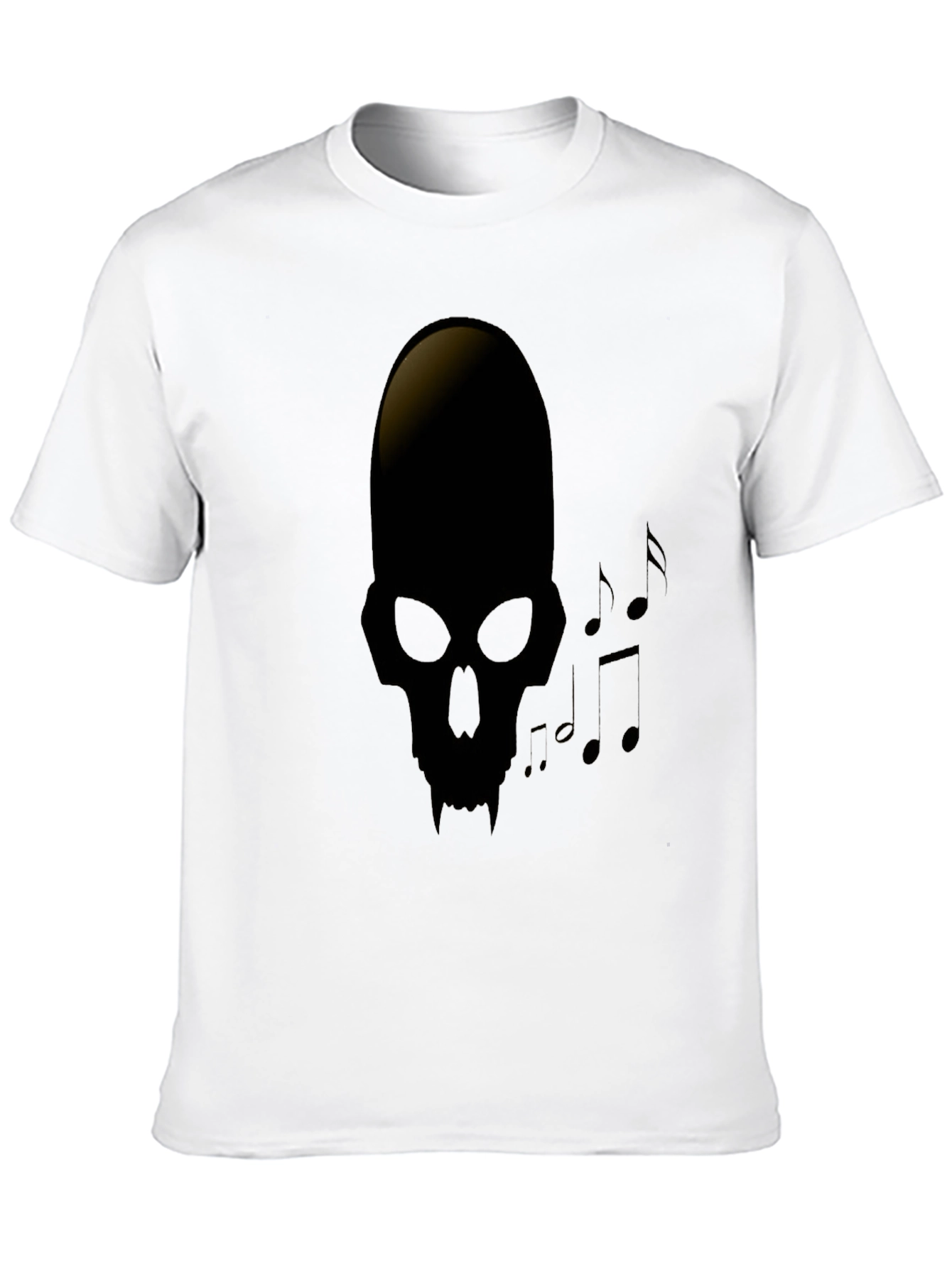 Skull Music Note Graphic Tee - Dark Style