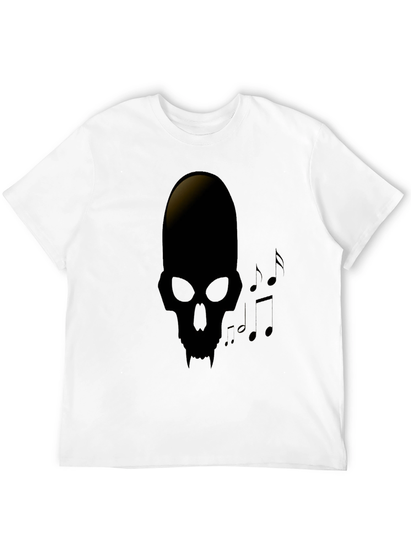 Skull Music Note Graphic Tee - Dark Style