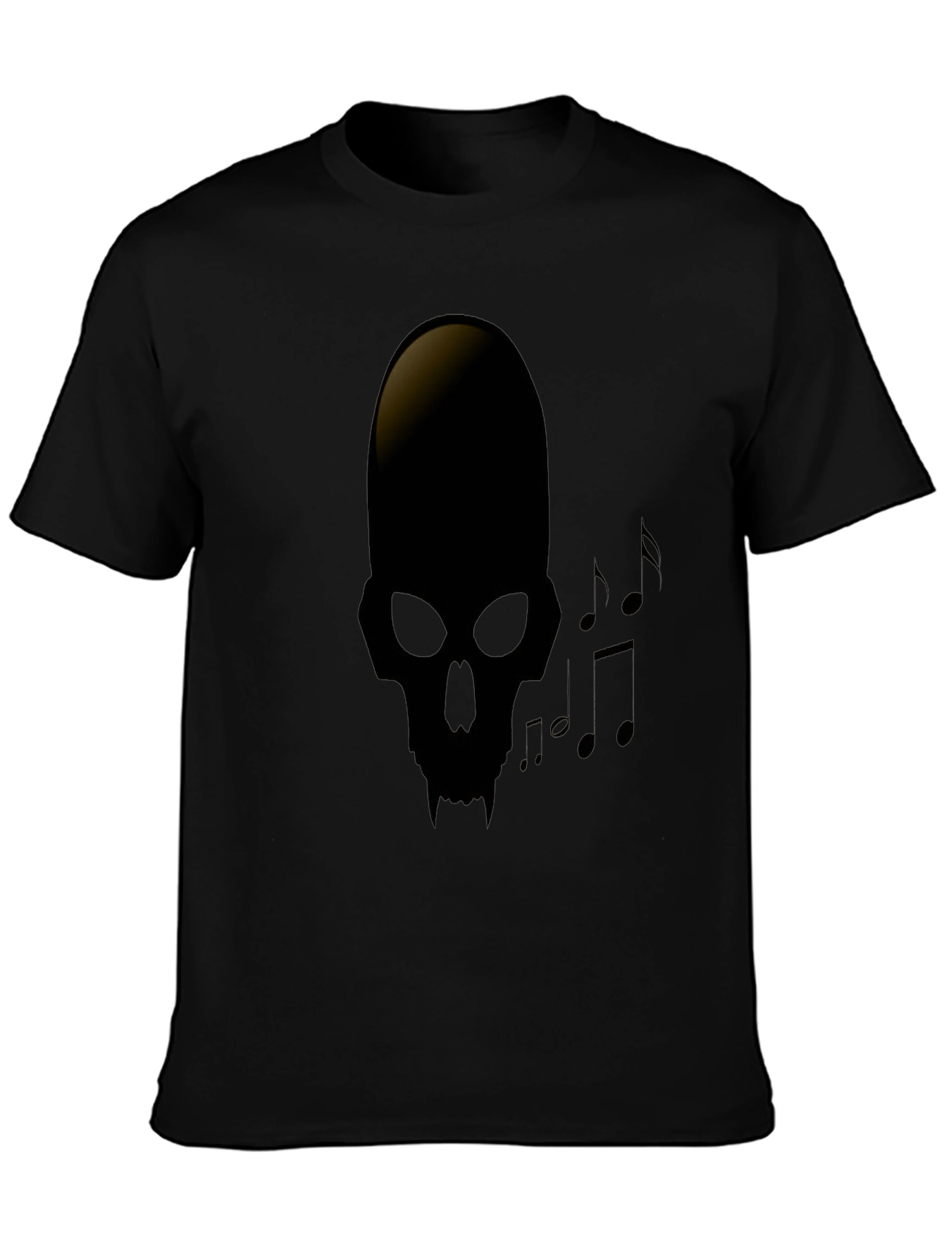 Skull Music Note Graphic Tee - Dark Style